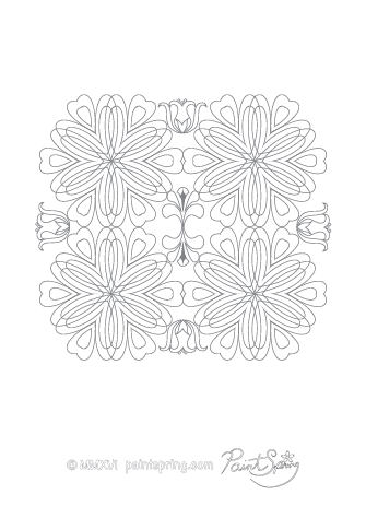 Abstract Coloring Page for Adults