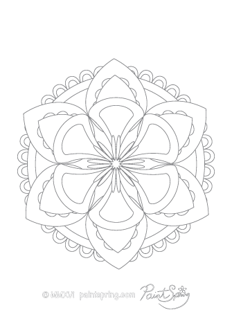 Abstract Mandala Coloring Page