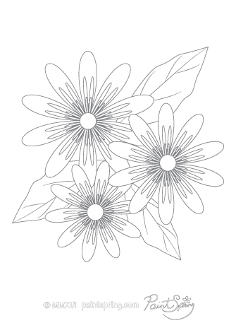 Passion Flowers Adult Coloring Page