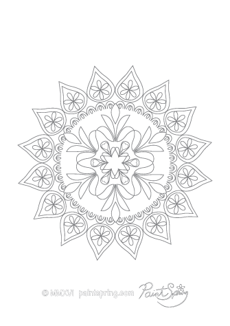 Printable Mandala Coloring Page