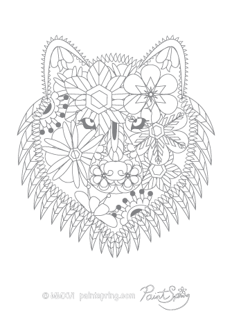 Printable Animal Adult Coloring Book {Get 3 Free Pages}