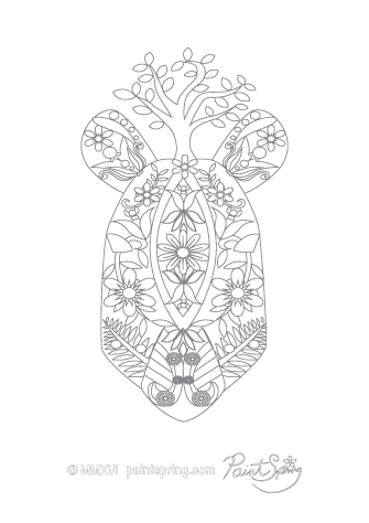 Zebra Adult Coloring Page